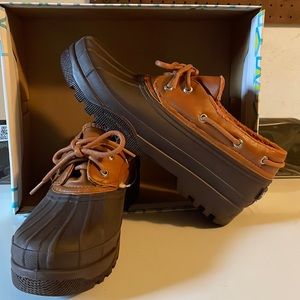 Women’s Sperry Topsider Rain/Snow Low Top Duck Boots STS97710 chocolate brown